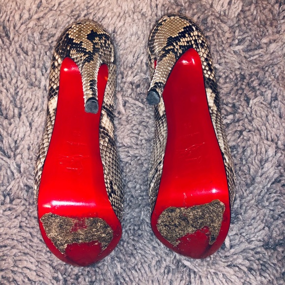 Christian Loubotin Python Platlform Pump - Picture 7 of 7